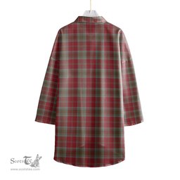ScotsTee Shop Scottish Lindsay Weathered Clan Crest Tartan Womens Elbow Sleeve Chiffon Shirt