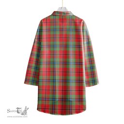 ScotsTee Shop Scottish MacLean of Duart Modern Clan Crest Tartan Womens Elbow Sleeve Chiffon Shirt