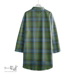ScotsTee Shop Scottish MacMillan Hunting Ancient Clan Crest Tartan Womens Elbow Sleeve Chiffon Shirt