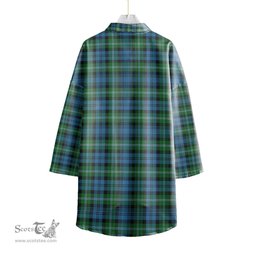 ScotsTee Shop Scottish Lyon Clan Clan Tartan Womens Elbow Sleeve Chiffon Shirt