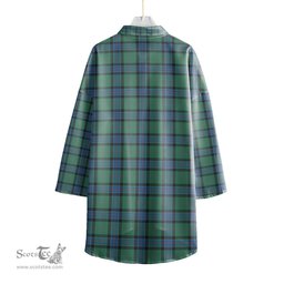 ScotsTee Shop Scottish Sinclair Hunting Ancient Clan Crest Tartan Womens Elbow Sleeve Chiffon Shirt
