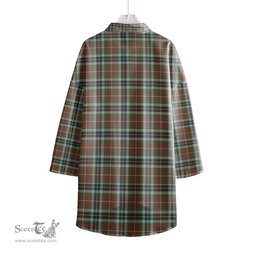 ScotsTee Shop Scottish Thomson Hunting Modern Clan Tartan Womens Elbow Sleeve Chiffon Shirt