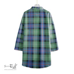 ScotsTee Shop Scottish Sutherland Old Ancient Clan Tartan Womens Elbow Sleeve Chiffon Shirt