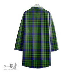 ScotsTee Shop Scottish Rollo Modern Clan Tartan Womens Elbow Sleeve Chiffon Shirt