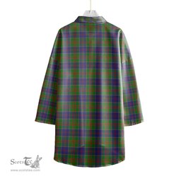 ScotsTee Shop Scottish Stewart of Appin Hunting Modern Clan Tartan Womens Elbow Sleeve Chiffon Shirt