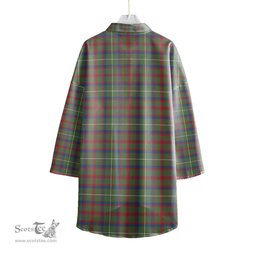 ScotsTee Shop Scottish Shaw Green Modern Clan Crest Tartan Womens Elbow Sleeve Chiffon Shirt