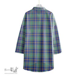 ScotsTee Shop Scottish US Marine Clan Tartan Womens Elbow Sleeve Chiffon Shirt
