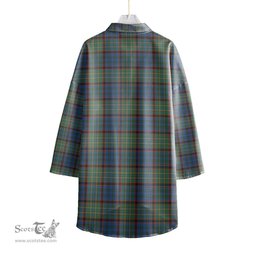 ScotsTee Shop Scottish Nicolson Hunting Ancient Clan Crest Tartan Womens Elbow Sleeve Chiffon Shirt