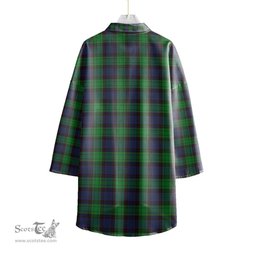 ScotsTee Shop Scottish Stewart Old Modern Clan Tartan Womens Elbow Sleeve Chiffon Shirt