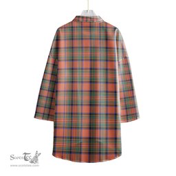 ScotsTee Shop Scottish Stewart Royal Ancient Clan Tartan Womens Elbow Sleeve Chiffon Shirt
