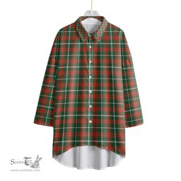 ScotsTee Shop Scottish Princess Margaret Clan Tartan Womens Elbow Sleeve Chiffon Shirt