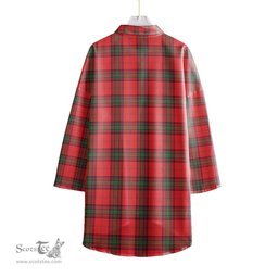 ScotsTee Shop Scottish Seton Modern Clan Tartan Womens Elbow Sleeve Chiffon Shirt