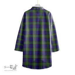 ScotsTee Shop Scottish Newman Clan Tartan Womens Elbow Sleeve Chiffon Shirt
