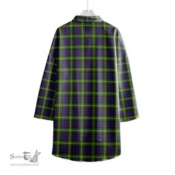 ScotsTee Shop Scottish Watson Modern Clan Tartan Womens Elbow Sleeve Chiffon Shirt