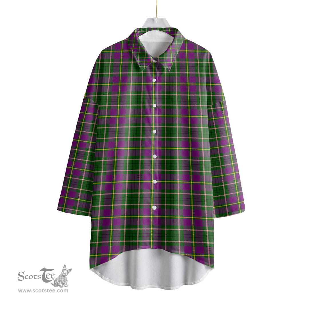 ScotsTee Shop Scottish Taylor Clan Tartan Womens Elbow Sleeve Chiffon Shirt