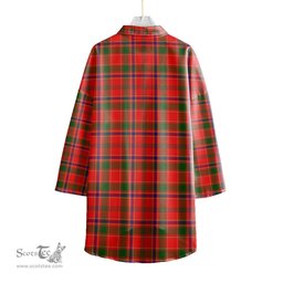 ScotsTee Shop Scottish Munro Modern Clan Crest Tartan Womens Elbow Sleeve Chiffon Shirt