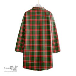 ScotsTee Shop Scottish Pollock Modern Clan Crest Tartan Womens Elbow Sleeve Chiffon Shirt
