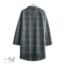 ScotsTee Shop Scottish Nicolson Hunting Ancient Clan Tartan Womens Elbow Sleeve Chiffon Shirt