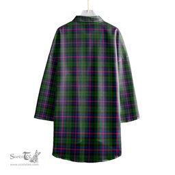 ScotsTee Shop Scottish Morrison Modern Clan Crest Tartan Womens Elbow Sleeve Chiffon Shirt