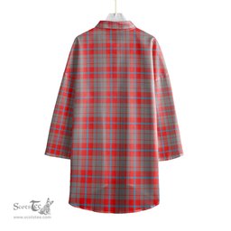 ScotsTee Shop Scottish Moubray Clan Tartan Womens Elbow Sleeve Chiffon Shirt