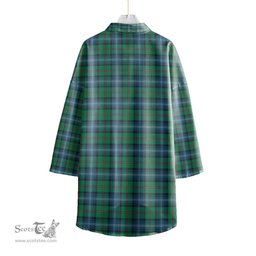 ScotsTee Shop Scottish Urquhart Ancient Clan Tartan Womens Elbow Sleeve Chiffon Shirt