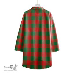 ScotsTee Shop Scottish Moncrieffe Clan Tartan Womens Elbow Sleeve Chiffon Shirt