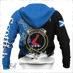 ScotsTee Shop Scottish Armstrong Ancient Clan Crest Scottish Lion Brush Scotland Hoodie