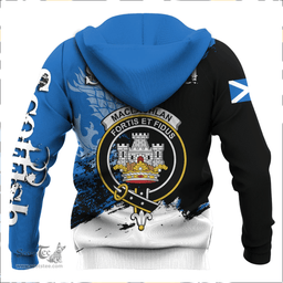 ScotsTee Shop Scottish MacLachlan Weathered Clan Crest Scottish Lion Brush Scotland Hoodie
