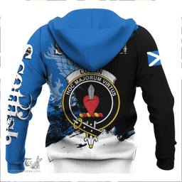 ScotsTee Shop Scottish Logan Modern Clan Crest Scottish Lion Brush Scotland Hoodie