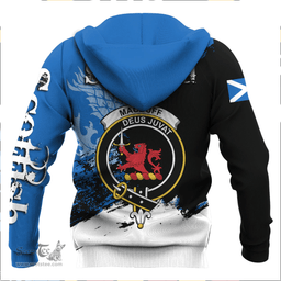 ScotsTee Shop Scottish MacDuff Hunting Modern Clan Crest Scottish Lion Brush Scotland Hoodie