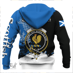 ScotsTee Shop Scottish Sinclair Ancient Clan Crest Scottish Lion Brush Scotland Hoodie