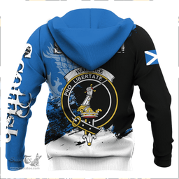 ScotsTee Shop Scottish Wallace Hunting Ancient Clan Crest Scottish Lion Brush Scotland Hoodie