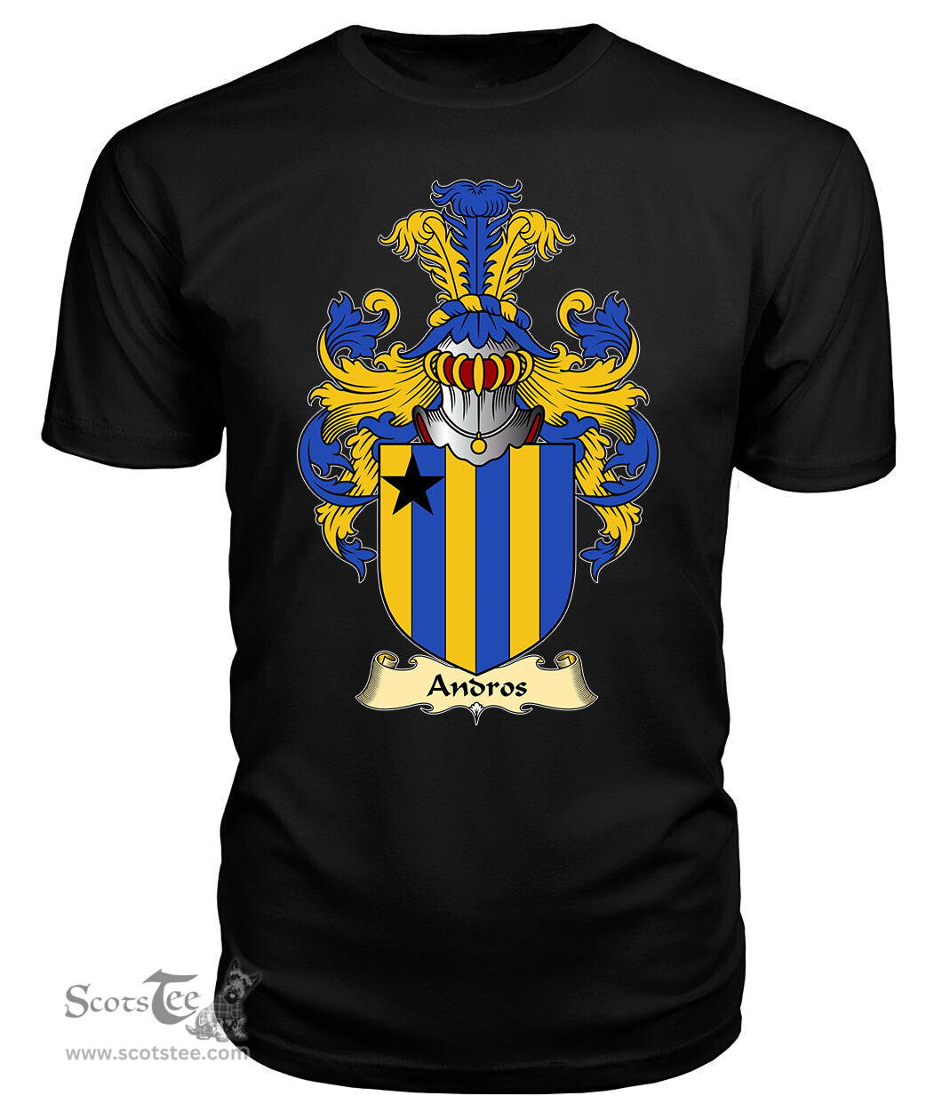Andros (or Andrews) Coat Of Arms Family Crest Wales V23 T Shirt ScotsTee Shop