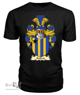 Andros (or Andrews) Coat Of Arms Family Crest Wales V23 T Shirt ScotsTee Shop