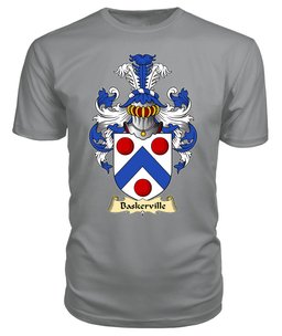 Baskerville (of Eardisley, Herefordshire) Coat Of Arms Family Crest Wales V23 T Shirt ScotsTee Shop