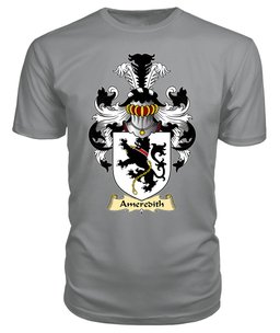 Ameredith (Meredith of Crediton) Coat Of Arms Family Crest Wales V23 T Shirt ScotsTee Shop