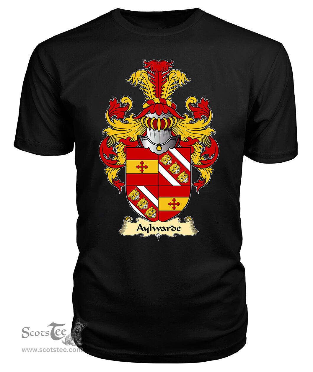 Aylwarde (of Carmarthen) Coat Of Arms Family Crest Wales V23 T Shirt ScotsTee Shop
