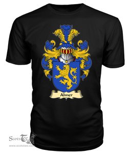 Almer (of Pant locyn, Denbighshire) Coat Of Arms Family Crest Wales V23 T Shirt ScotsTee Shop