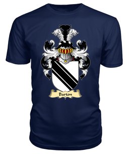 Barton (Lords of Barton, Flint) Coat Of Arms Family Crest Wales V23 T Shirt ScotsTee Shop