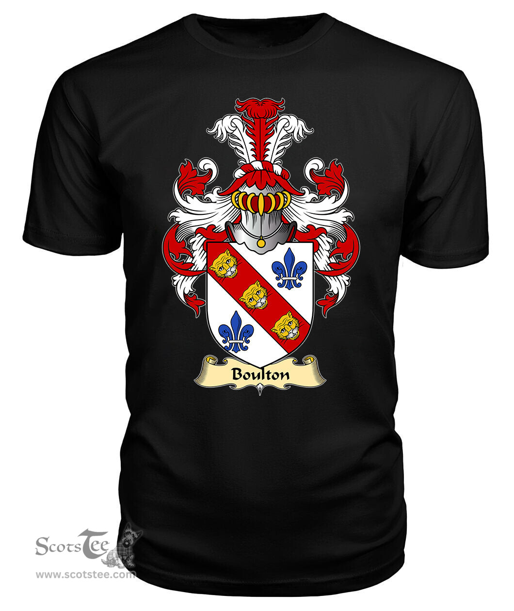 Boulton (of Pembrokeshire) Coat Of Arms Family Crest Wales V23 T Shirt ScotsTee Shop