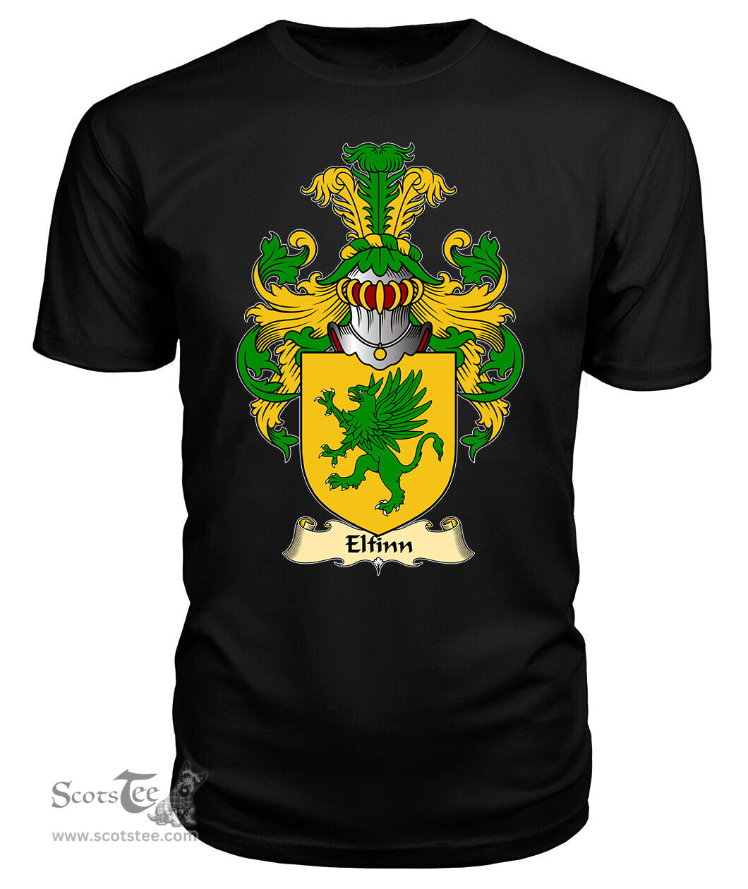 Elfinn (AP GWYDDNO) Coat Of Arms Family Crest Wales V23 T Shirt ScotsTee Shop