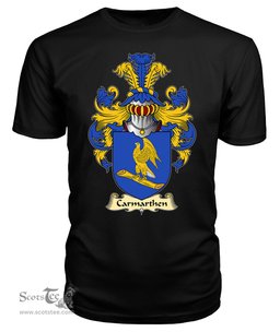 Carmarthen (Priory of St John the Evangelist) Coat Of Arms Family Crest Wales V23 T Shirt ScotsTee Shop