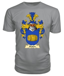 Button (of Worlton, Glamorgan) Coat Of Arms Family Crest Wales V23 T Shirt ScotsTee Shop