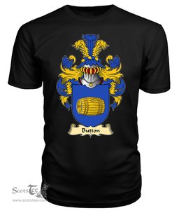 Button (of Worlton, Glamorgan) Coat Of Arms Family Crest Wales V23 T Shirt ScotsTee Shop