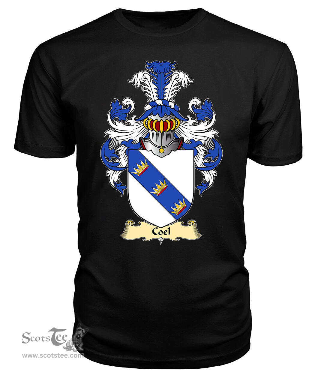 Coel (or Coilus, self declared King of Britain) Coat Of Arms Family Crest Wales V23 T Shirt ScotsTee Shop