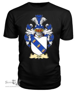 Coel (or Coilus, self declared King of Britain) Coat Of Arms Family Crest Wales V23 T Shirt ScotsTee Shop