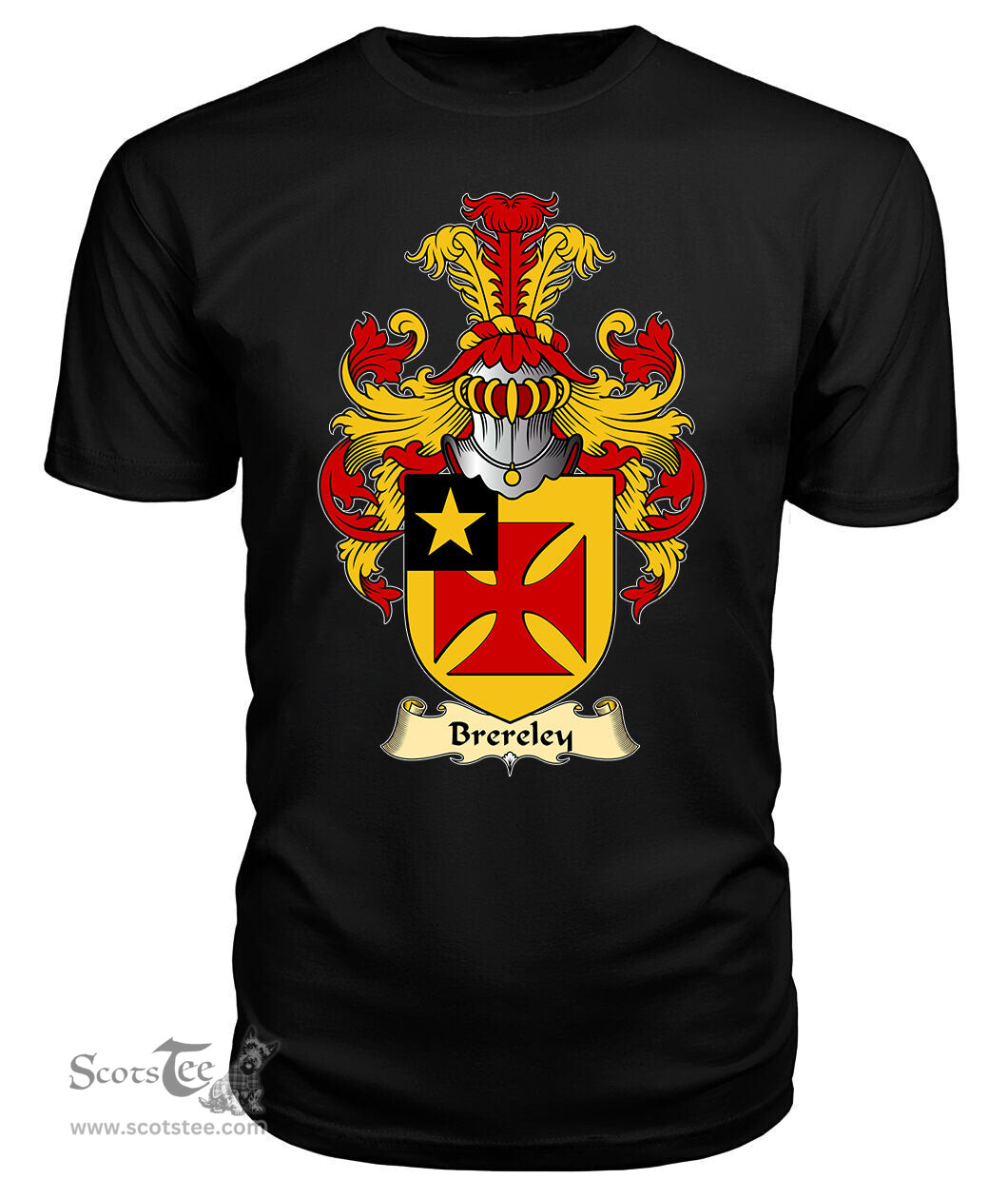 Brereley or Brierley Coat Of Arms Family Crest Wales V23 T Shirt ScotsTee Shop