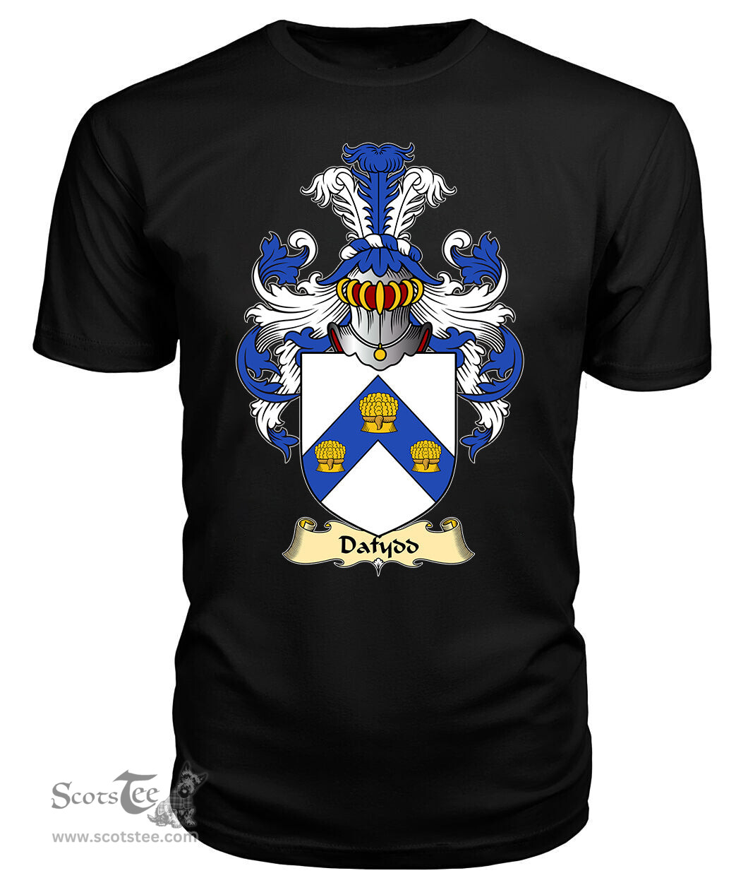 Dafydd (AP CARADOG) Coat Of Arms Family Crest Wales V23 T Shirt ScotsTee Shop