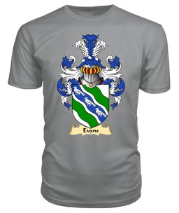 Evans (of Chester) Coat Of Arms Family Crest Wales V23 T Shirt ScotsTee Shop