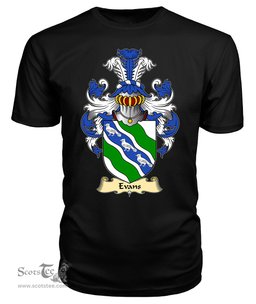 Evans (of Chester) Coat Of Arms Family Crest Wales V23 T Shirt ScotsTee Shop